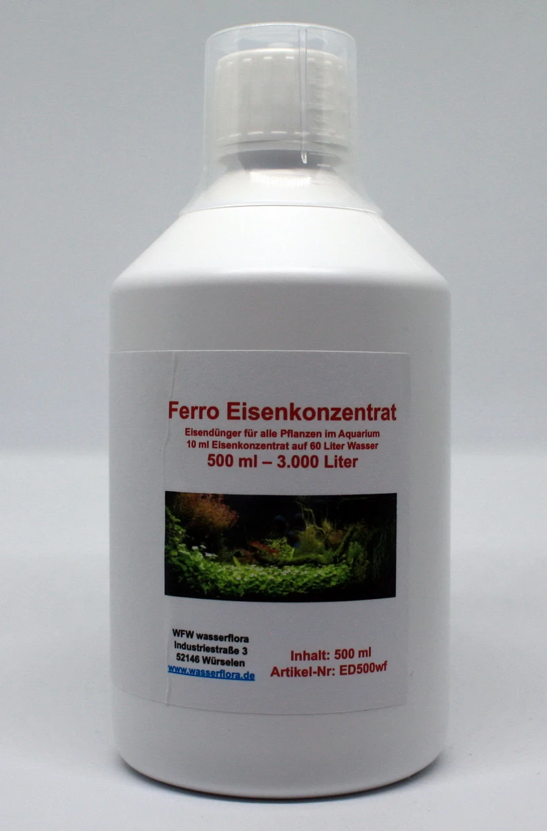 500 ml Ferro Eisenkonzentrat / Eisendünger für 3.000 Liter Wasser 500 Ml Ferro Eisenkonzentrat / Eisendünger Für 3.000 Liter Wasser -Wfw Wasserflora ED500wfw 1 1