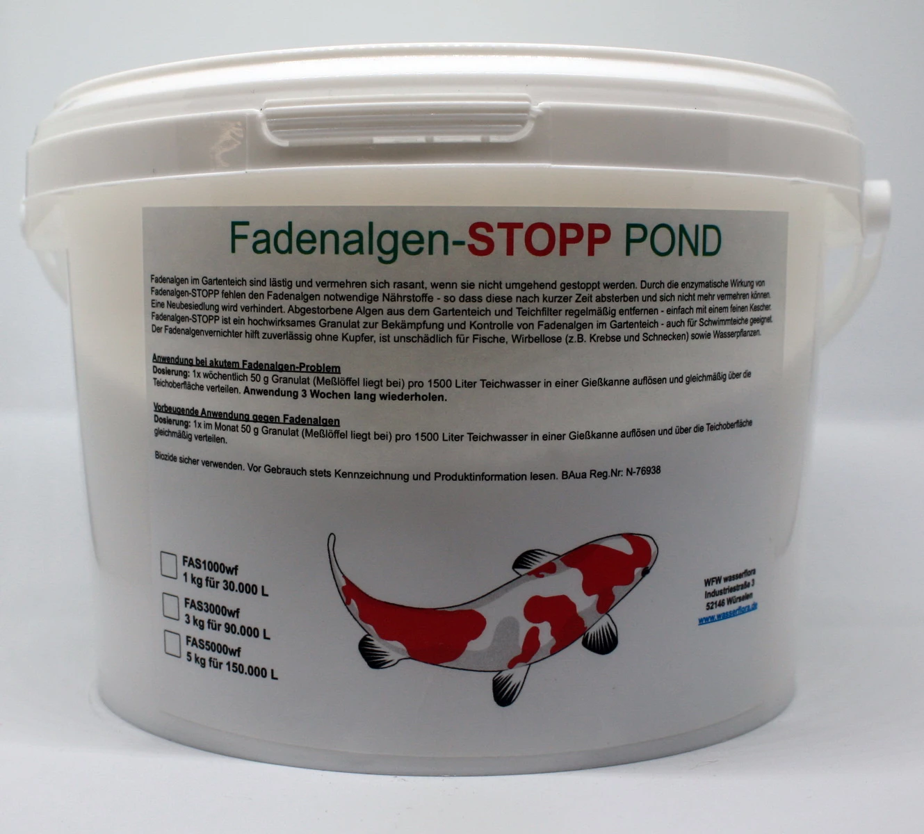 1 kg Fadenalgen-STOPP POND - Granulat gegen Fadenalgen im Gartenteich, für 30.000 Liter Wasser 1 Kg Fadenalgen-STOPP POND - Granulat Gegen Fadenalgen Im Gartenteich, Für 30.000 Liter Wasser -Wfw Wasserflora FAS1000wfw 1 1 1