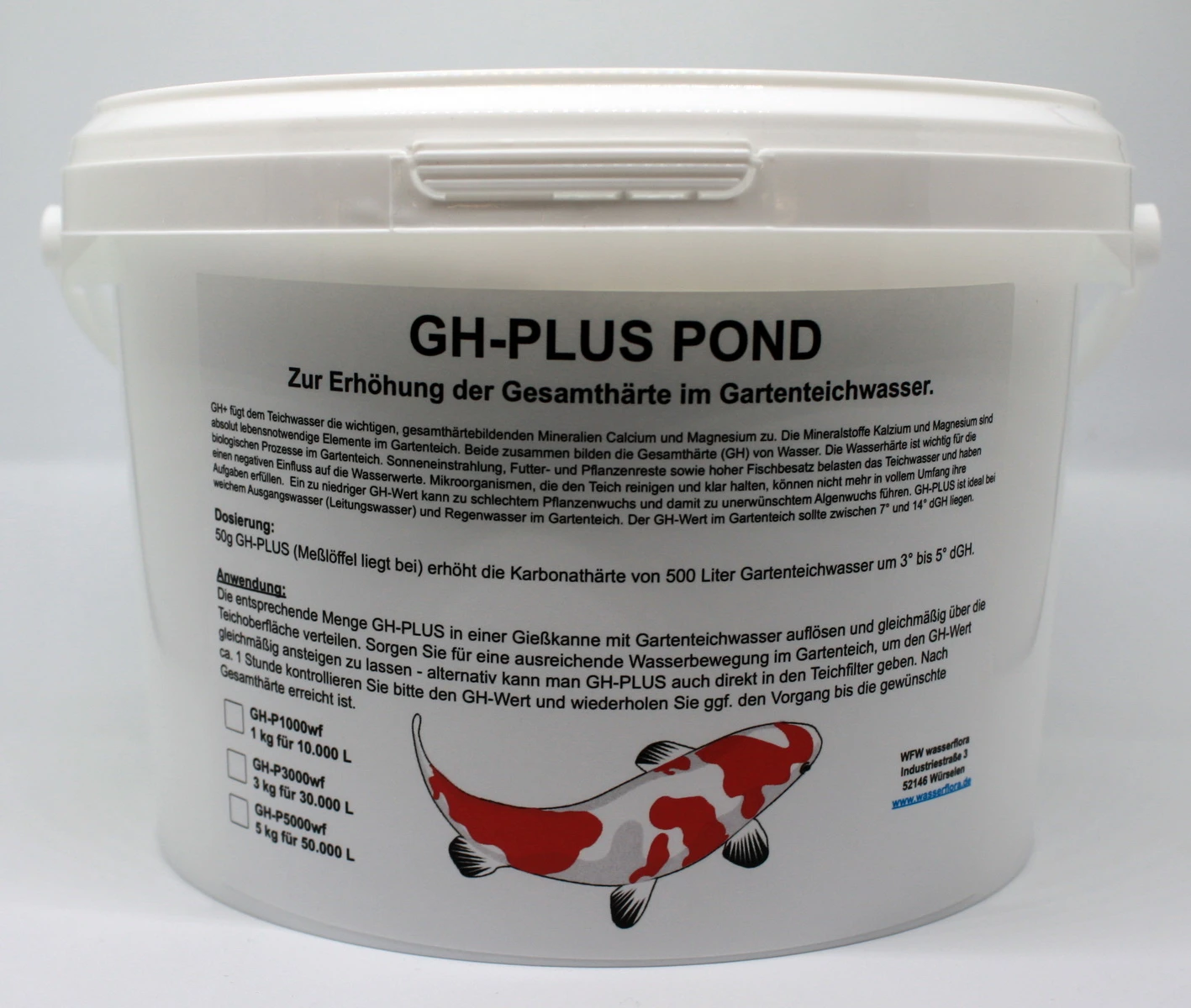 1 kg GH-PLUS POND - erhöht die Gesamthärte im Teichwasser, für 10.000 Liter 1 Kg GH-PLUS POND - Erhöht Die Gesamthärte Im Teichwasser, Für 10.000 Liter -Wfw Wasserflora GH P1000wfw 1 1 2