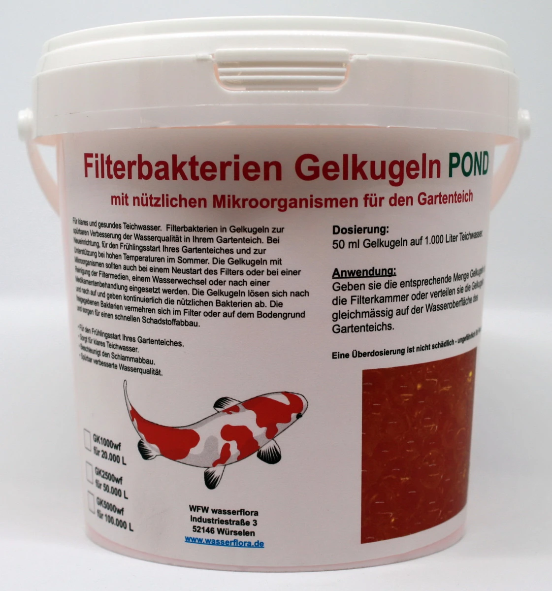 2,5 Liter Filterbakterien Gelkugeln POND mit Mikroorganismen für 50.000 Liter Teichwasser 2,5 Liter Filterbakterien Gelkugeln POND Mit Mikroorganismen Für 50.000 Liter Teichwasser -Wfw Wasserflora GK1000wfw 1 2 1