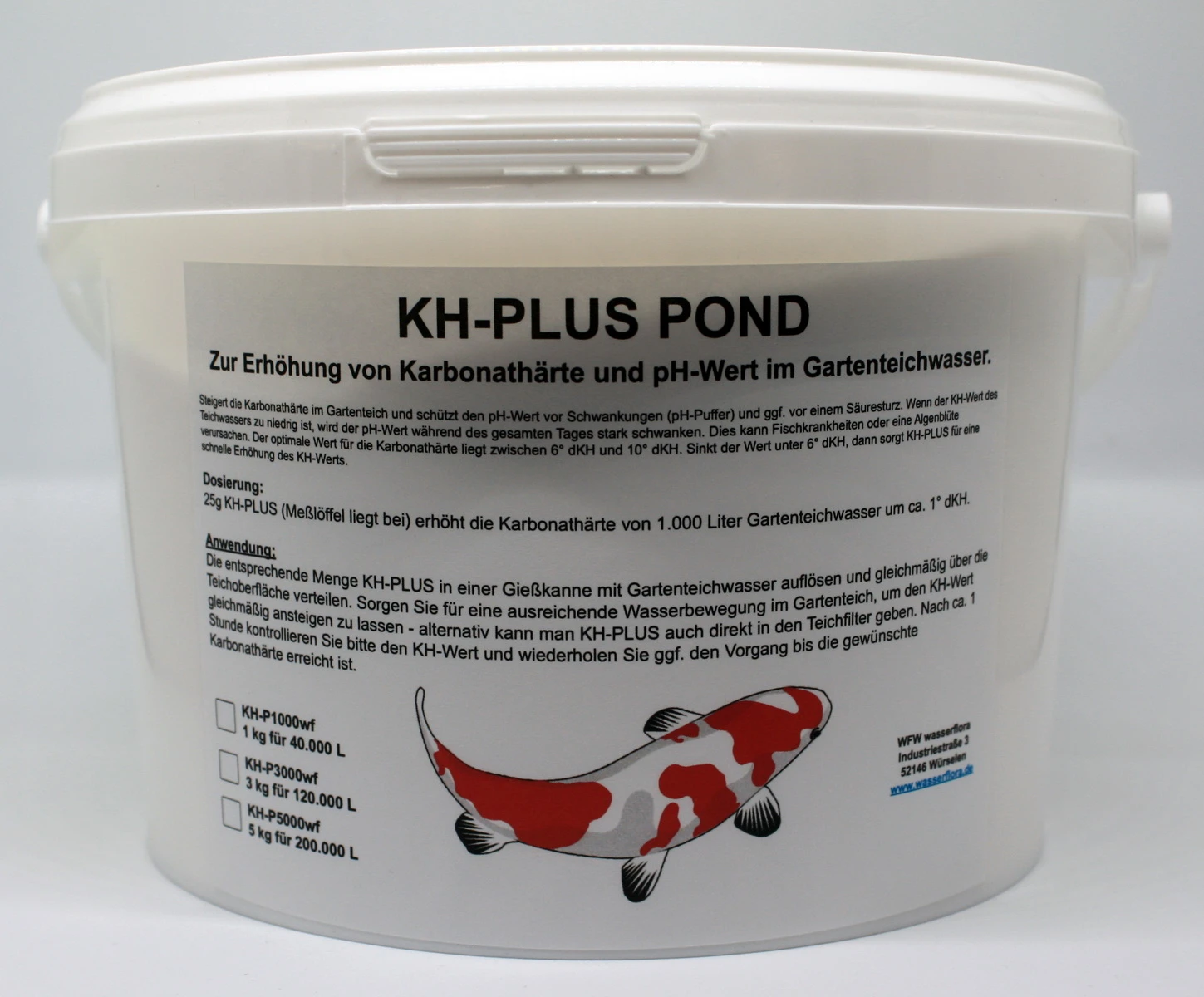 1 kg KH-PLUS POND - erhöht Karbonathärte & stabilisiert pH-Wert, für 40.000 Liter 1 Kg KH-PLUS POND - Erhöht Karbonathärte & Stabilisiert PH-Wert, Für 40.000 Liter -Wfw Wasserflora KH P1000wfw 1 1