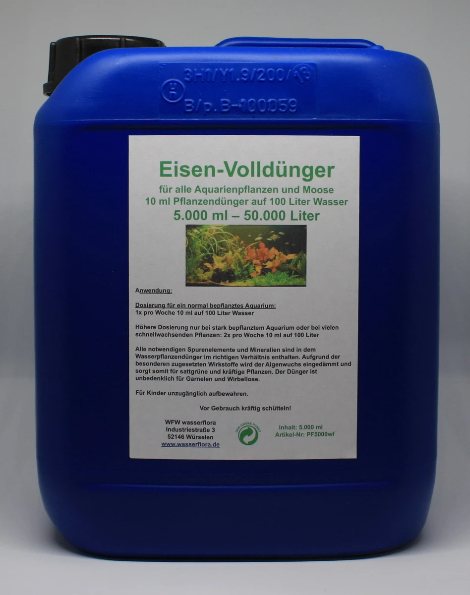 5 Liter Kanister Eisen-Volldünger für bis zu 50.000 Liter Wasser 5 Liter Kanister Eisen-Volldünger Für Bis Zu 50.000 Liter Wasser -Wfw Wasserflora PF5000wfw 1 1