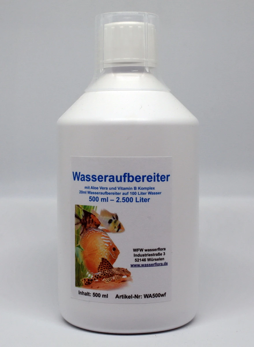 500 ml Wasseraufbereiter für 2.500 Liter Aquarium-Wasser 500 Ml Wasseraufbereiter Für 2.500 Liter Aquarium-Wasser -Wfw Wasserflora WA500wfw 1 1